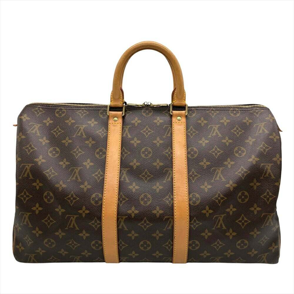 LOUIS VUITTON Brown Monogram Canvas Keepall 45 Boston Bag - Picture 4 of 11